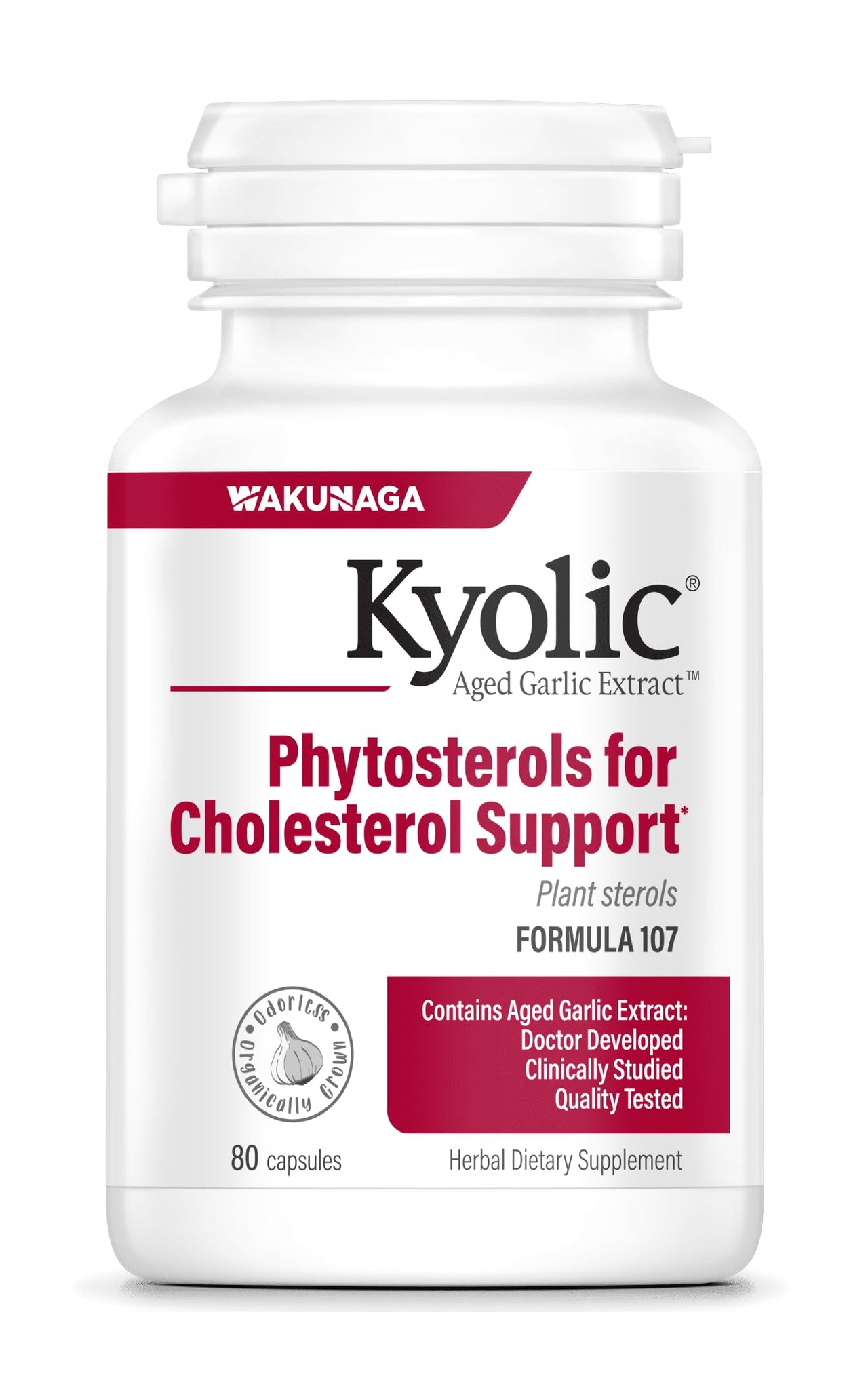 Kyolic Aged Garlic Extract Formula 107, 80 Capsules