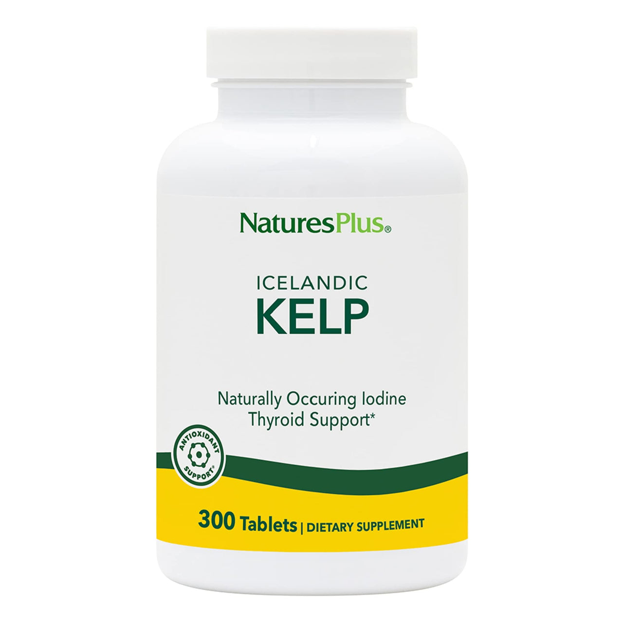 NaturesPlus Kelp - 300 Tablets - 150 mcg of Iodine - Antioxidant Formula - Free Radical Protection - Gluten Free, Allergen Free - 300 Servings