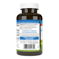 Thumbnail for Carlson - Chewable B-12, 1000 mcg, Energy Production, Nerve Function & Optimal Wellness, Lemon, 180 tablets