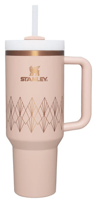 Thumbnail for Stanley Quencher H2.0 Tumbler with Handle and Straw 40 oz | Flowstate 3-Position Lid | Cup Holder Compatible for Travel | Insulated Stainless Steel Cup | BPA-Free | Blush Gloss Deco