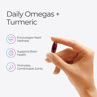 Thumbnail for Livingood Daily Omega 3 6 9 Plus Turmeric Curcumin Supplement, 60 Softgels - Fish Oil Omega 3 Supplements (EPA & DHA) for Men and Women - Brain, Joint, Heart Health, and Metabolism - Made in USA