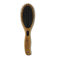 Thumbnail for Bamboo Groom Combo Brush with Bristles & Stainless Steel Pins for Pets, Large