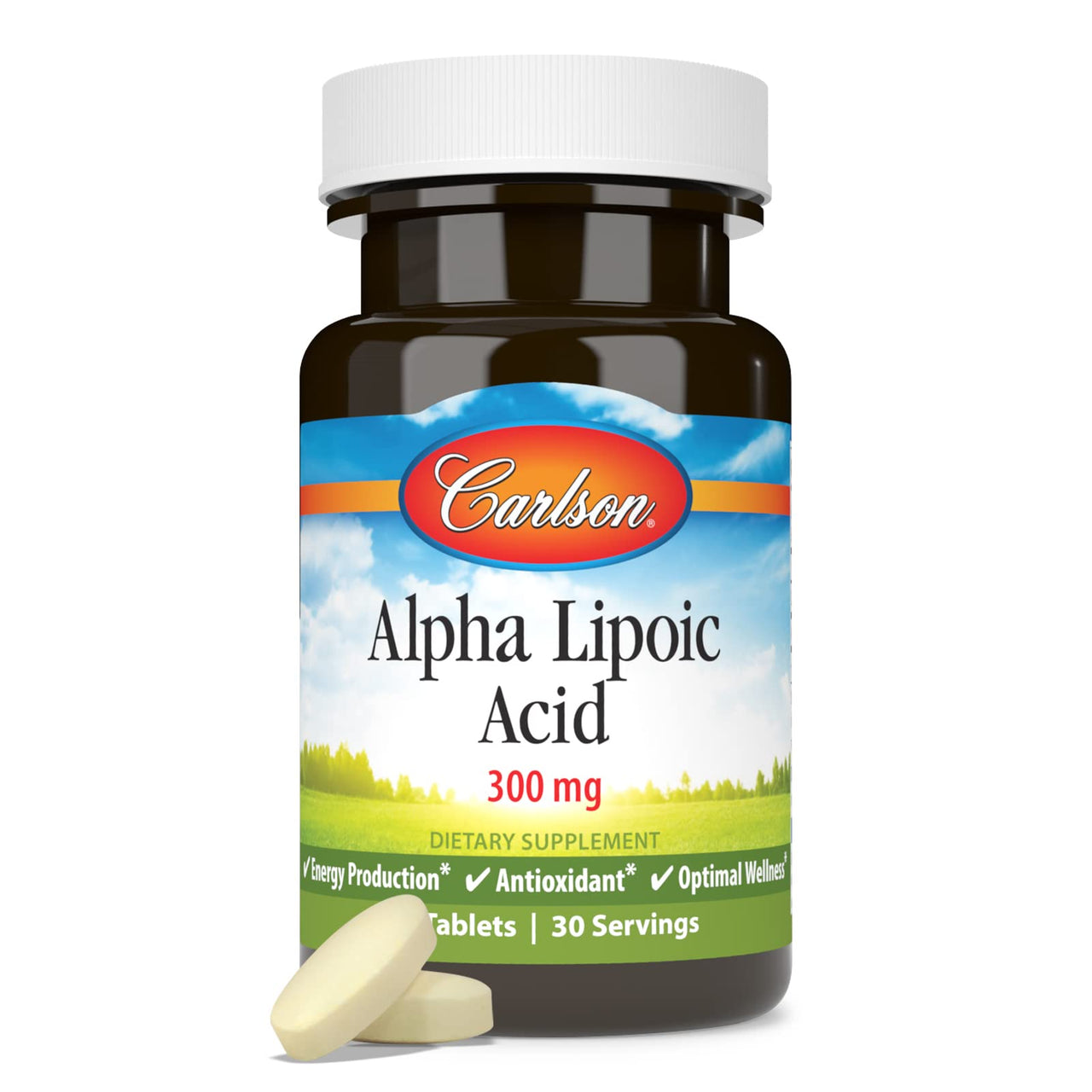 Carlson - Alpha Lipoic Acid, 300 mg, Energy Production, Universal Antioxidant, 30 Tablets