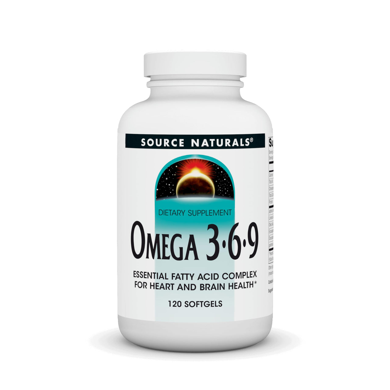 Source Naturals Omega 3-6-9, Essential Fatty Acid Complex for Heart and Brain Health* - 120 Softgels