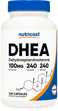 Thumbnail for Nutricost DHEA 100mg, 240 Capsules - Gluten Free, Soy Free, Non-GMO, Supplement