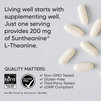 Thumbnail for Sports Research Double Strength L-Theanine Supplement - Suntheanine Softgels for Focus, Relaxation & Alertness - Non-Drowsy Support Made with Coconut Oil, Non-GMO & Gluten Free - 200mg, 60 Count