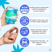 Thumbnail for FIRST DAY Vitamins for Teens - Teen Multi Vitamins for Girls & Boys 12-17, Organic Fruit & Veggie Blend - 12 Key Nutrients: Vitamins A, B1, B2, B6, B9, B12, C, D3, E, K2-30 Day Supply