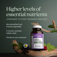Thumbnail for New Chapter Women's Multivitamin Advanced Formula for Stress, Bone, Immune, Beauty & Energy Support, Higher Levels of Whole-Food Fermented Essential Nutrients for Women + Iron + Vitamin D3, 120 Count