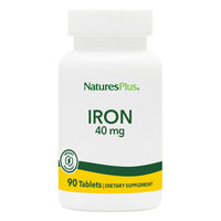 Thumbnail for NaturesPlus Iron - 40 mg, 90 Tablets - Vegetarian, Gluten Free - 45 Servings