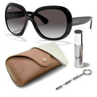Thumbnail for Ray-Ban RB4098 JACKIE OHH II Butterfly Shaped Non-Polarized Sunglasses for Women – Includes Official RAYBAN Eyewear Kit – Ideal Formal & Casual Wear Sunglasses – Grey Gradient Lens