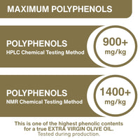 Thumbnail for Image 3 of P.J. KABOS 2025/26 Fresh Harvest, Extremely High Phenolic (900+ mg/kg), USDA Organic Greek Extra Virgin Olive Oil, Kosher, Cold Extracted, 16.9oz Glass Bottle, PJ KABOS “Family Reserve Organic - Phenolic Shot”