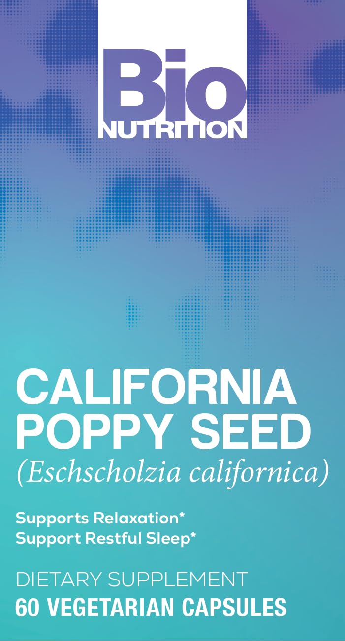 Bio Nutrition California Poppy Vegi-Caps, 60 Count