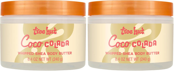 Tree Hut Coco Colada Whipped Shea Body Butter, 8.4oz, with Natural Shea Butter for Nourishing Essential Body Care (Pack of 2)
