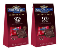 Thumbnail for Ghirardelli 92% Cacao Dark Chocolate Intense Dark Medium Bag, 4.1 oz Pack of Two