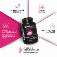 Thumbnail for Intelligent Labs MagEnhance Magtein Magnesium Complex Supplement L-Threonate with Magnesium Glycinate and Taurate, 90 Capsules