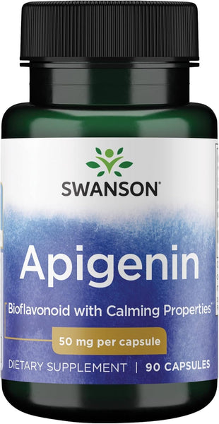Swanson Apigenin - Bioflavonoid Supplement that Offers Stress & Sleep Support, Aids Cellular Health & May Support Men's Health* - 90 Capsules