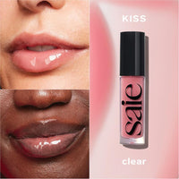Thumbnail for Saie Glossybounce - Hydrating Lip Gloss and Tinted Lip Oil Hybrid with Hyaluronic Acid & Jojoba Oil for Non-Sticky, Ultra-Shiny, Plump & Soft Lips - Everyday Makeup Essential - Kiss (.17 oz)