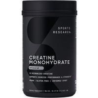 Thumbnail for Sports Research Creatine Monohydrate - Gain Lean Muscle, Improve Performance and Strength and Support Workout Recovery - 5 g Micronized Creatine - 35.27 oz