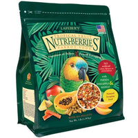 Thumbnail for LAFEBER'S Tropical Fruit Nutri-Berries Pet Bird Food, Made with Non-GMO and Human-Grade Ingredients, for Parrots, 3 lb