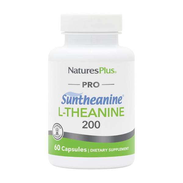 NaturesPlus PRO Suntheanine L-Theanine - 60 Capsules - Supports Calm Alertness, Healthy Relaxation & Improved Rest - Non-GMO, Vegan & Gluten Free - 60 Servings