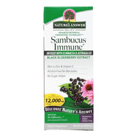 Thumbnail for Nature's Answer Alcohol-Free Sambucus Immune Support, 8 Fluid Ounce - Made from 12,000 mg Black Elderberry, Infused with Echinacea and Astragalus Zinc and Vitamin C