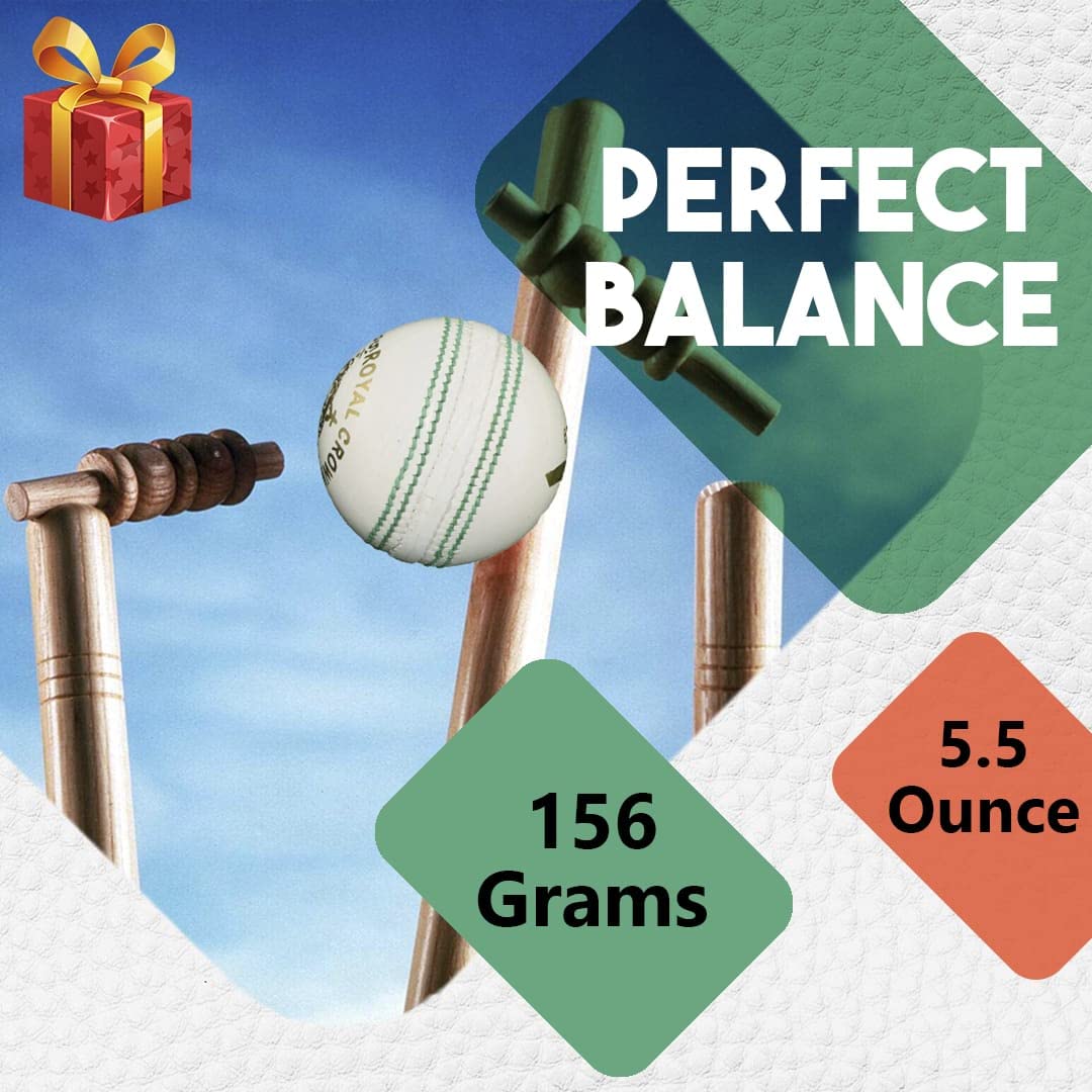 Bt cricket ball expert White 156g Cricket Balls 4piece Balls Pack of 6 Balls Genuine Leather ,Excellent Quality