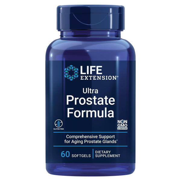 Image 1 of Life Extension Ultra Prostate Formula - Men’s Prostate Health Supplement with Beta Sitosterol, Saw Palmetto, Lycopene, Pumpkin Seed - 60 Softgels