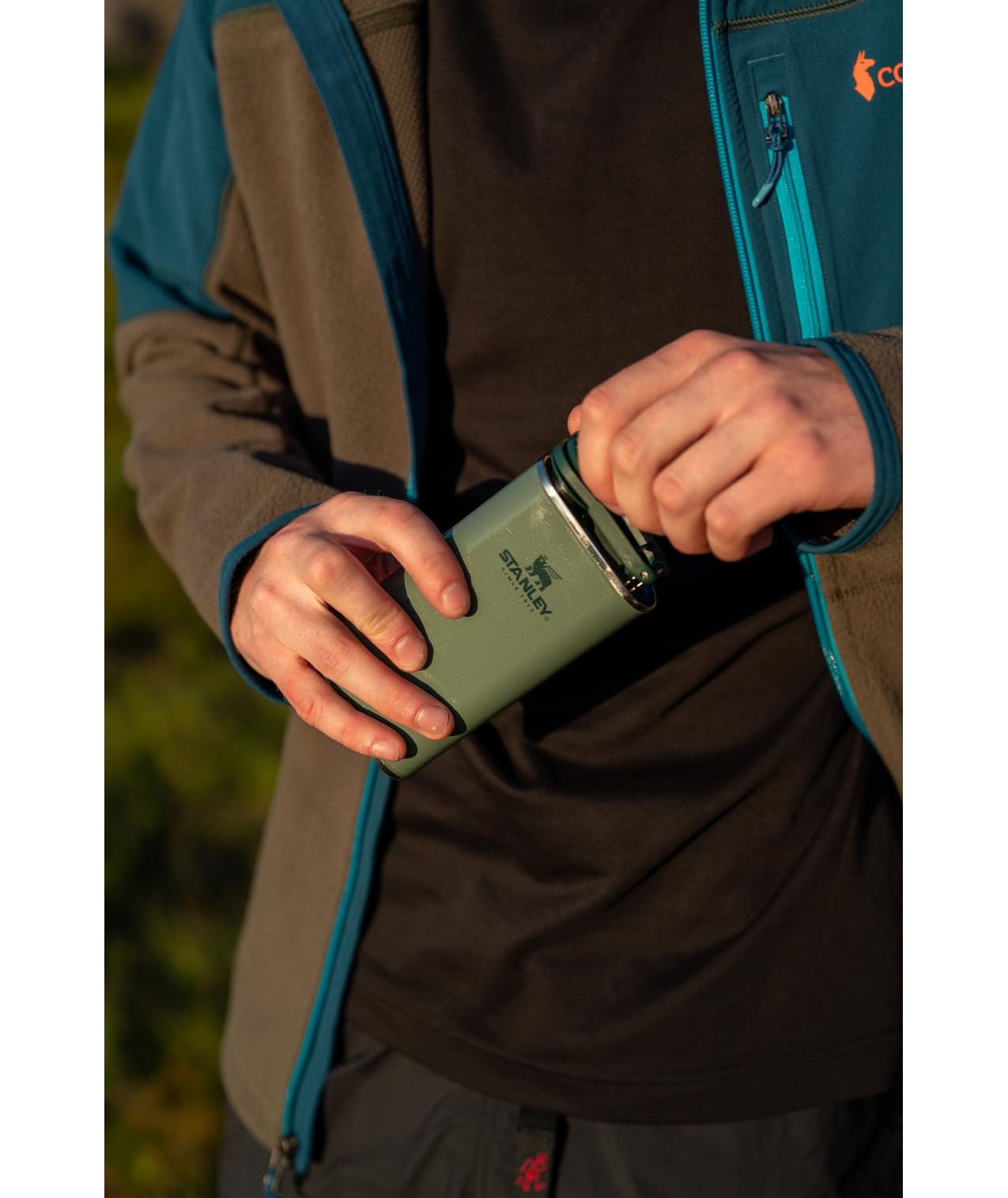 Stanley Classic Easy Fill Wide Mouth Flask 8 oz | Leakproof Hip Flask | Hinge Connected Never Lose Cap | Insulated Stainless Steel Liquor Container | BPA-Free | Wisteria Shine