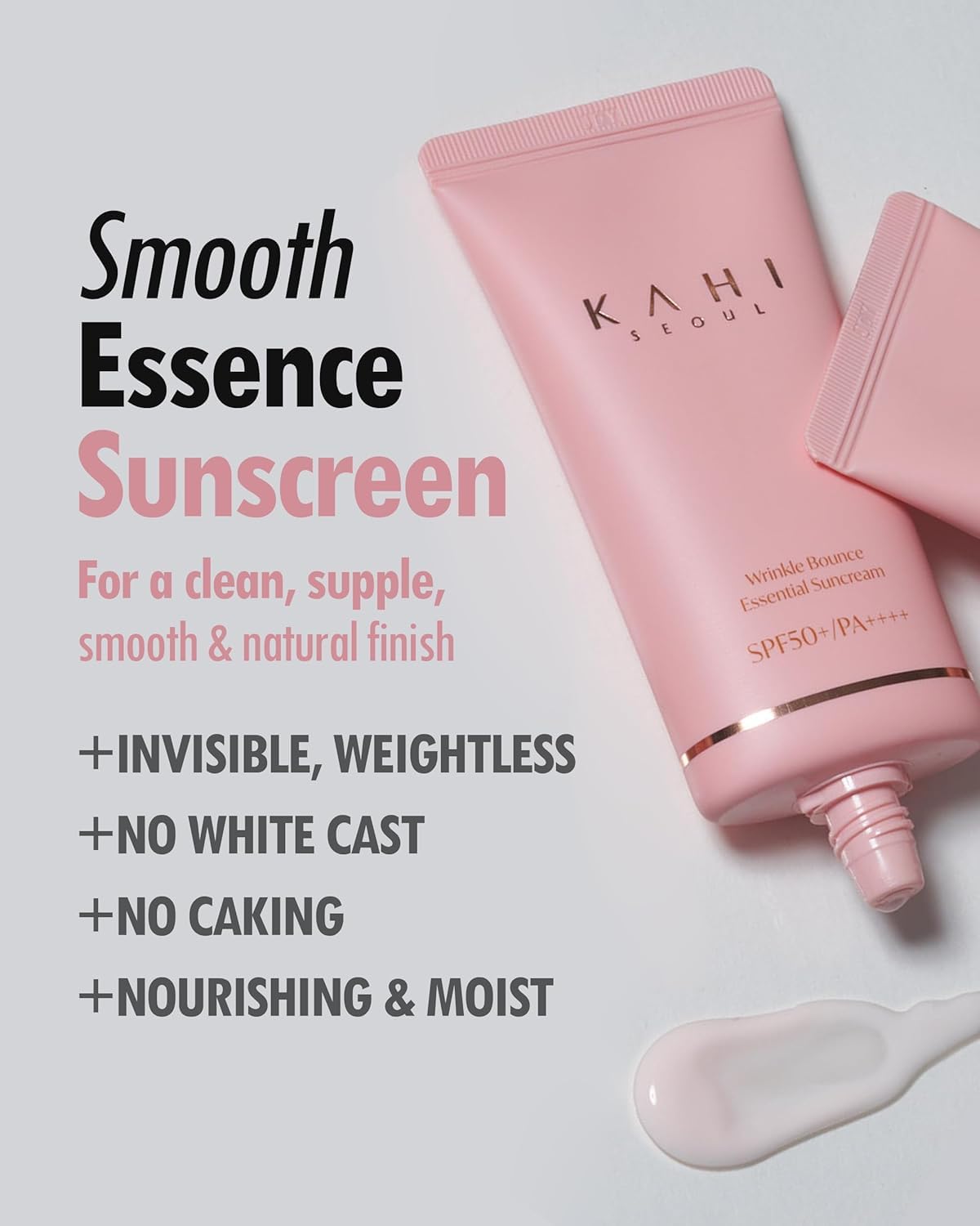 KAHI Wrinkle Bounce Essential Korean Sun Screen Facial Moisturizer with SPF 50 + PA++++ Sun Block Daily Moisturizer | Tone Up Cream Face Sunblock Hydrating Face Cream 1.69 fl oz