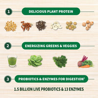 Thumbnail for Garden of Life Raw Organic Protein & Greens Lightly Sweet, Vegan Protein Powder for Women and Men, Plant and Pea Protein, Greens, Probiotics, Gluten Free Low Carb Shake Made Without Dairy 20 Servings