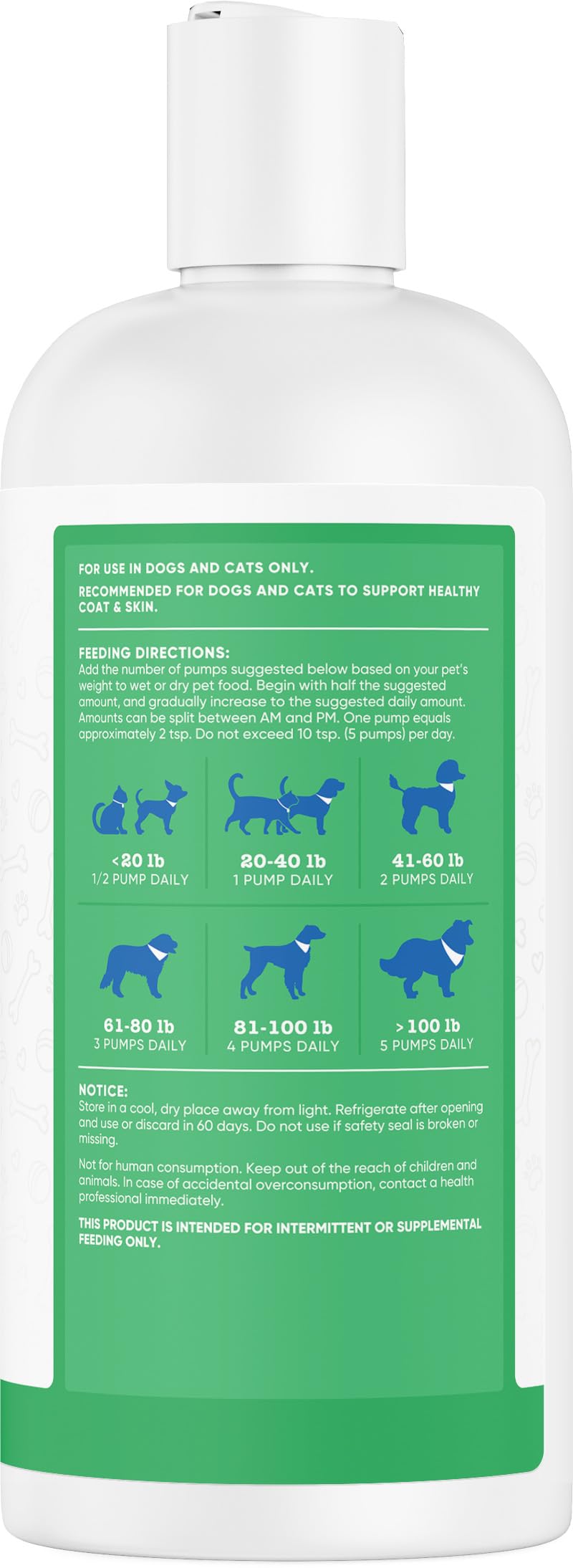 Nutricost Pets Wild Alaskan Salmon Oil for Dogs and Cats, 32 fl oz, Supports Healthy Skin & Coat, Omega-3 Fatty Acids Including EPA & DHA