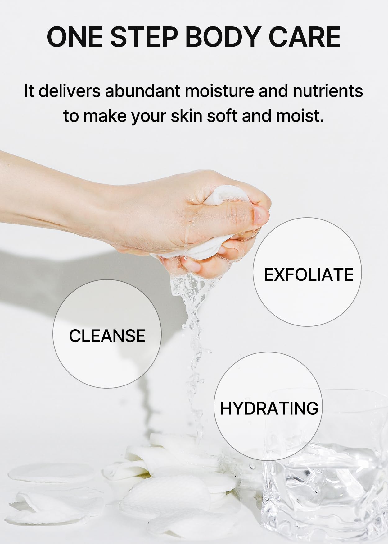 celimax ONE STEP Body Brightening Pad | with Green Tea & White Truffle, for Underarm, Knee & Elbow, Gentle Exfoliating & Hydrating Body Scrub, 110ml (60 pads)