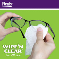 Thumbnail for Flents Wipe â€™N Clear Biodegradable Lens Wipes, 225 Count Pre-Moistened Eyeglass Cleaner Wipes for Glasses, Screens, and Lenses, Anti-Streak, Quick Dry, Individually Wrapped