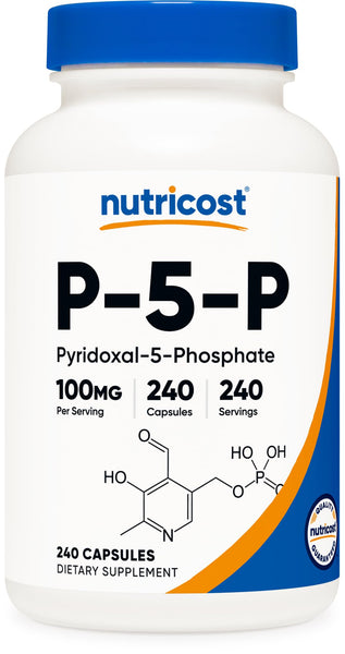 Nutricost P5P Vitamin B6 Supplement 100mg, 240 Capsules (Pyridoxal-5-Phosphate) - Vegetarian Friendly, Non-GMO, Gluten Free