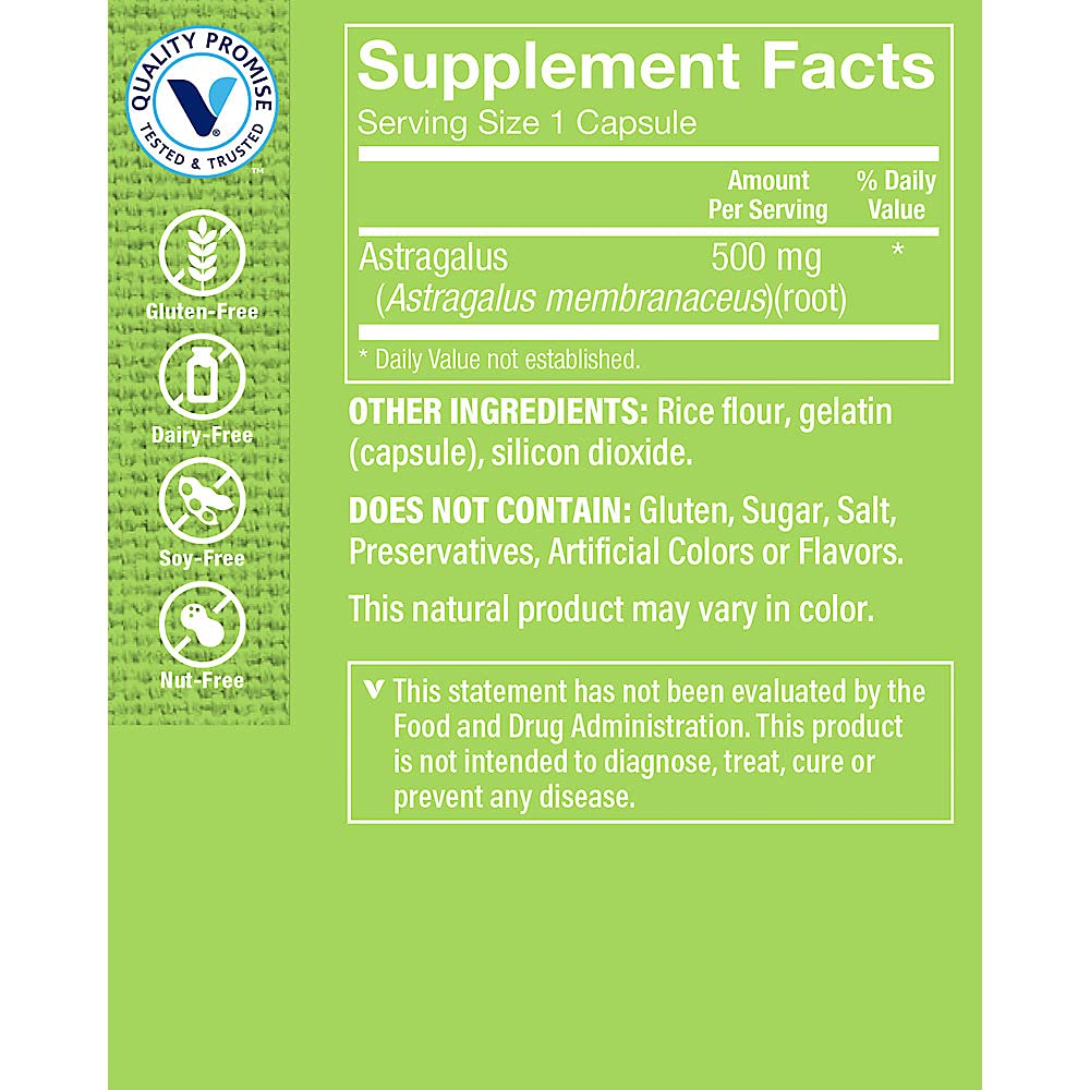 The Vitamin Shoppe Astragalus (Root) 500mg Herbal Supplement Support (300 Capsules)