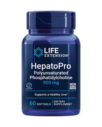 Thumbnail for Life Extension HepatoPro, polyunsaturated phosphatidylcholine, 900 mg, Supports a Healthy Liver and detoxification, Protects Against oxidative Stress, Gluten-Free, Non-GMO, 60 softgels