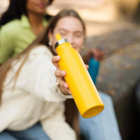 Thumbnail for Aladdin Chilled Thermavac Stainless Steel Water Bottle 0.55L Sun Yellow – Insulated Metal Water Bottle - Keeps Cold for 9 Hours - BPA-Free Thermos Flask - Leakproof - Dishwasher Safe
