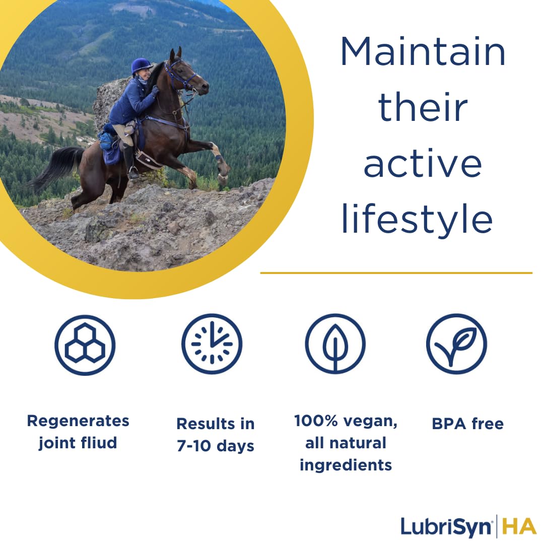 LubriSynHA Hyaluronic Acid Hip & Joint Care Supplement for Dogs, Cats & Horses – Liquid Oral HA for Pets – Joint Support Supplement Promotes Mobility, Flexibility, Cartilage Health & Comfort – 8oz