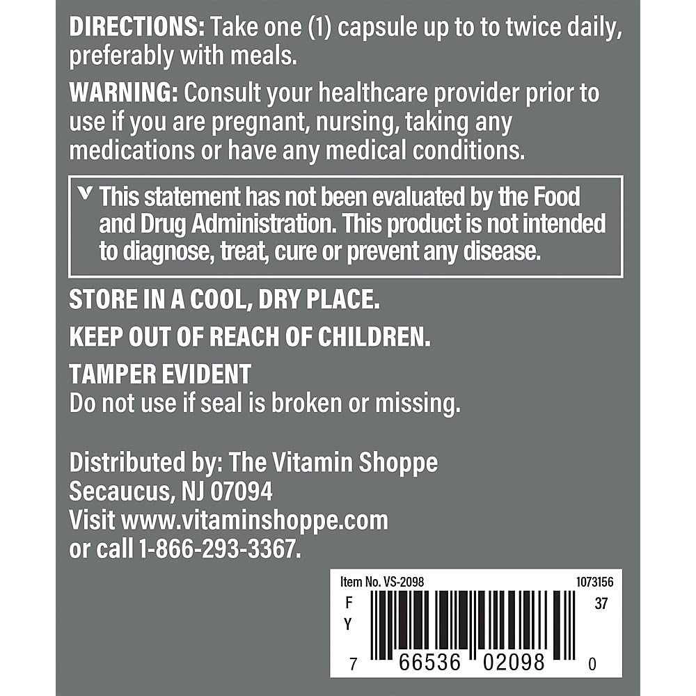 The Vitamin Shoppe Saw Palmetto Berries 540MG (300 Capsules) (300 Capsules)