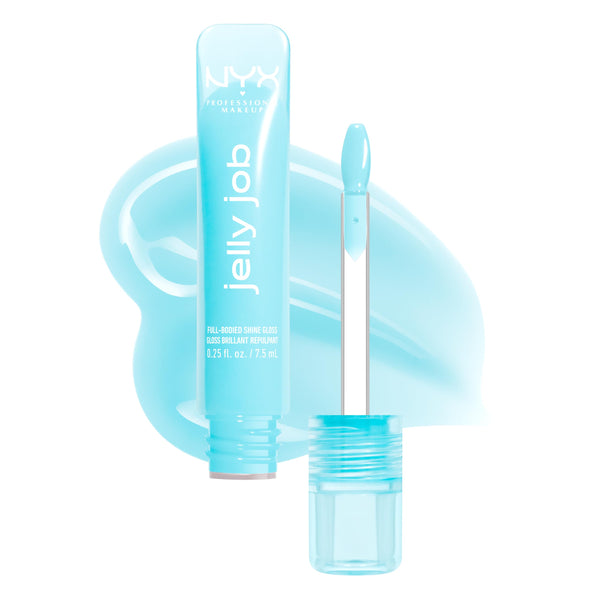 NYX PROFESSIONAL MAKEUP Jelly Job Lip Gloss, Lip Tint Gloss with Full-Bodied, Smoothing, and Hyper-Glossy Shine - Jelly Frost (Icy Blue)