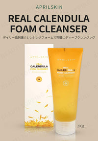 Thumbnail for APRILSKIN Calendula Low pH Gel Cleanser | Vegan, Cruelty Free | Dry, Sensitive, Acne-Prone Skin| Gentle deep cleans with micro micellar bubbles | 6.76 oz | No sulfates and artificial fragrance