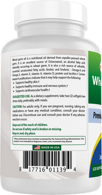 Thumbnail for Best Naturals Wheat Germ Oil 1130 mg 120 Softgels