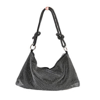 Thumbnail for Covelin Womens Fashion Shiny Diamond Handbag Tote Shoulder Evening Bag Black