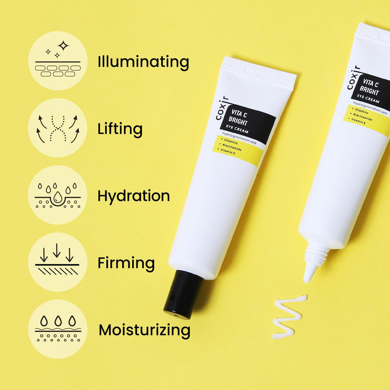 coxir VITA C EYE CREAM l Niacinamide eye cream for intensive eye care with vitamins/Cruelty-Free,No Paraben [30ml/1.01 fl.oz.]