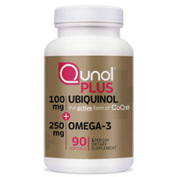 Thumbnail for Qunol Plus Ubiquinol CoQ10 100mg with Omega 3 Fish Oil 250mg, Extra Strength Antioxidant Supplement, 90 Count