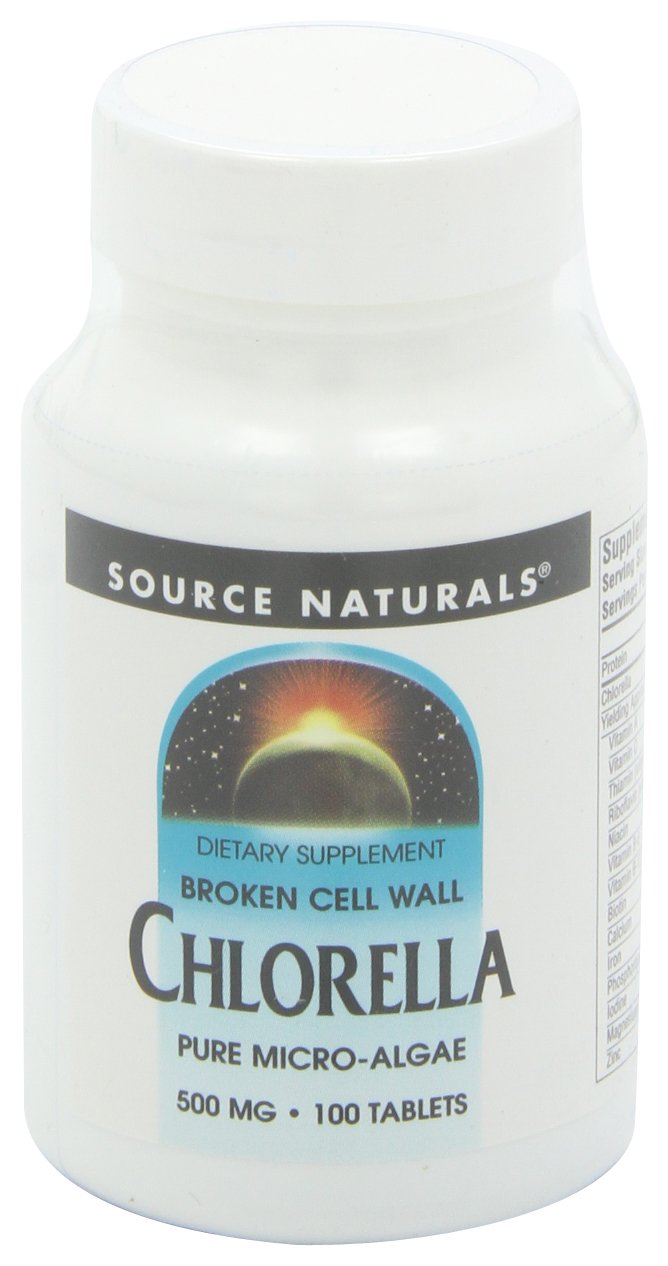 Source Naturals Chlorella 500 mg Green Superfood, Plant-Based B12-100 Tablets
