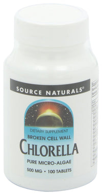 Thumbnail for Source Naturals Chlorella 500 mg Green Superfood, Plant-Based B12-100 Tablets