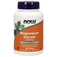 Thumbnail for NOW Foods Magnesium Citrate 200 mg Tabs, 100 Count (Pack of 1)