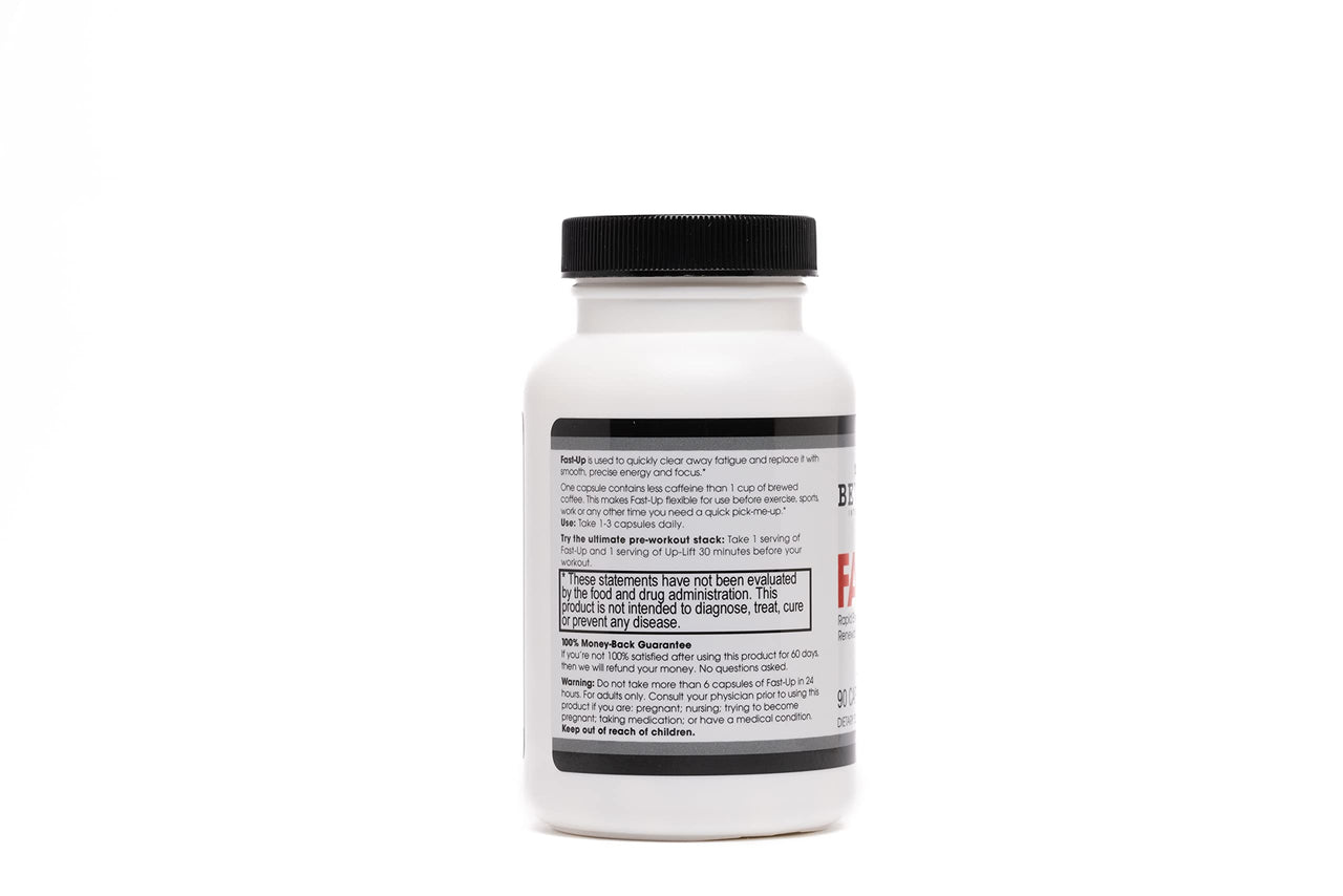 Beverly International Fast-Up, 90 Capsules. Feel-Better, Get Clarity, Clear Focus-Brain Booster. Ups Mood, New Energy, Pre-Workout Fuel, Motivation and Cognitive Performance in Moments.