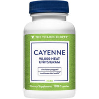 Thumbnail for The Vitamin Shoppe Cayenne Extract 450MG (Capsicum), Promotes Cardiovascular (100 Capsules)